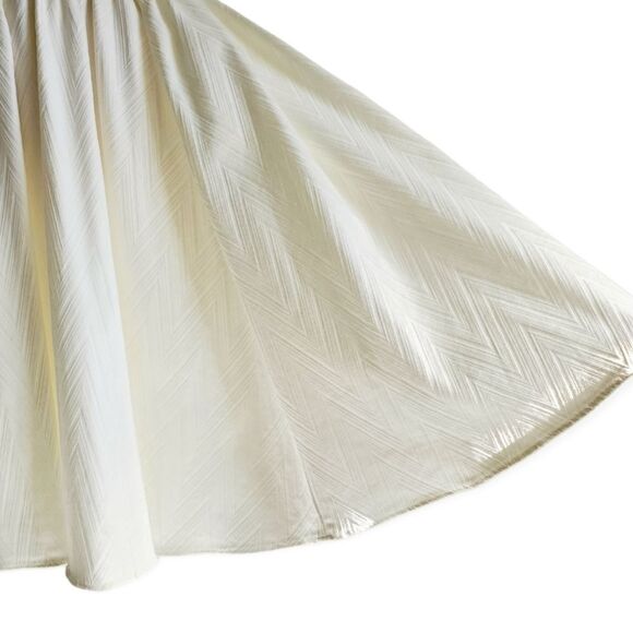 Rachel Zoe Lydia White Textured Cap Sleeve Open Back Pleated A-Line Dress - Picture 8 of 16